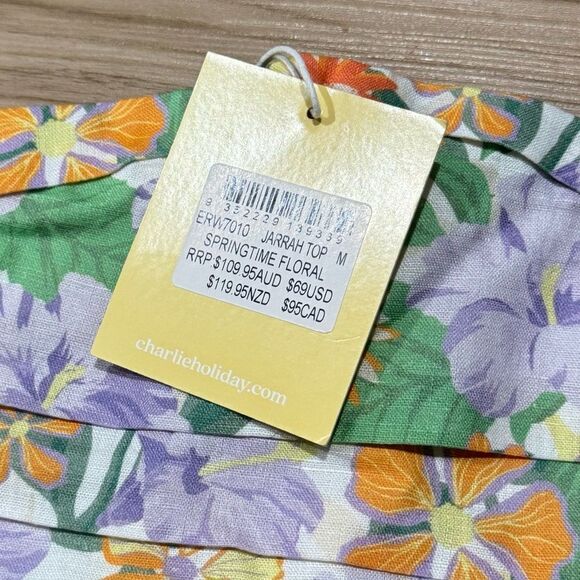 NEW Charlie Holiday Springtime Floral Jarrah Top Women’s 6 - Picture 4 of 5